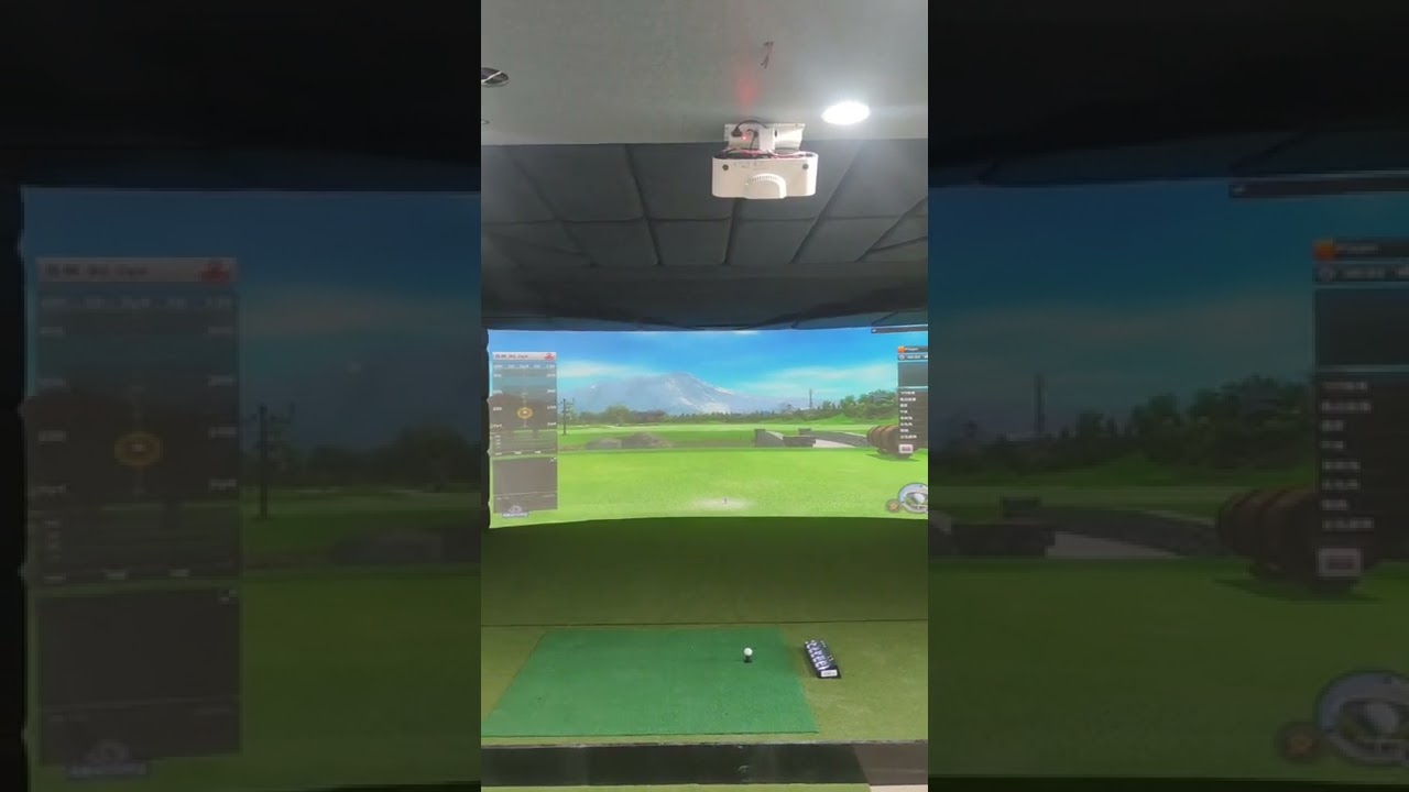 PGM golf simulator with curved screen is also good