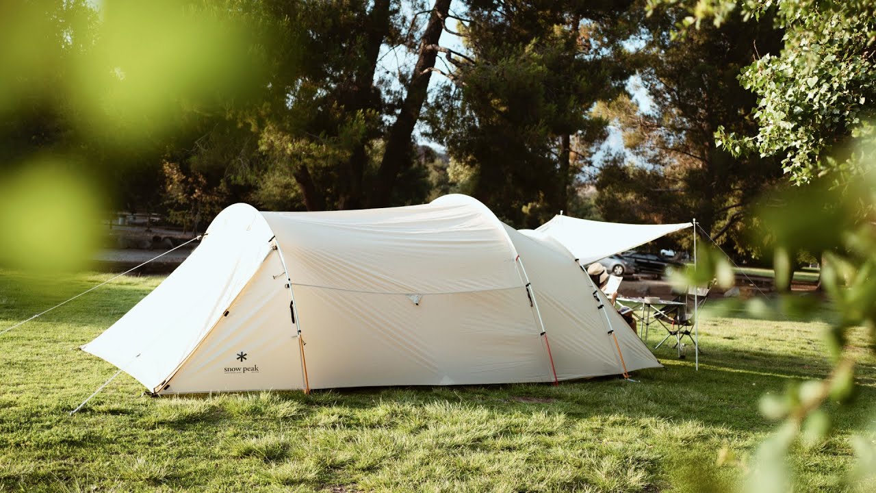 Snow Peak Vault Ivory color tent first look & review | US limited | Picnic at O'Neill Park スノーピーク