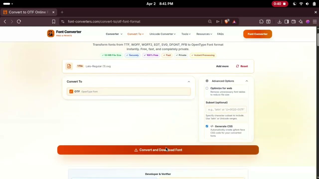 Convert Any Font to OTF in 1 Minute ⚡ OpenType Font Converter Tutorial