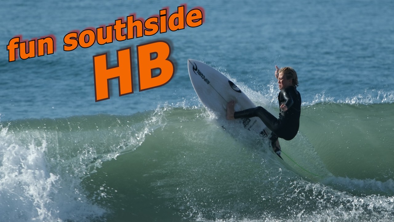 Fun lil combo swell, Late January Surfing in HB 4K