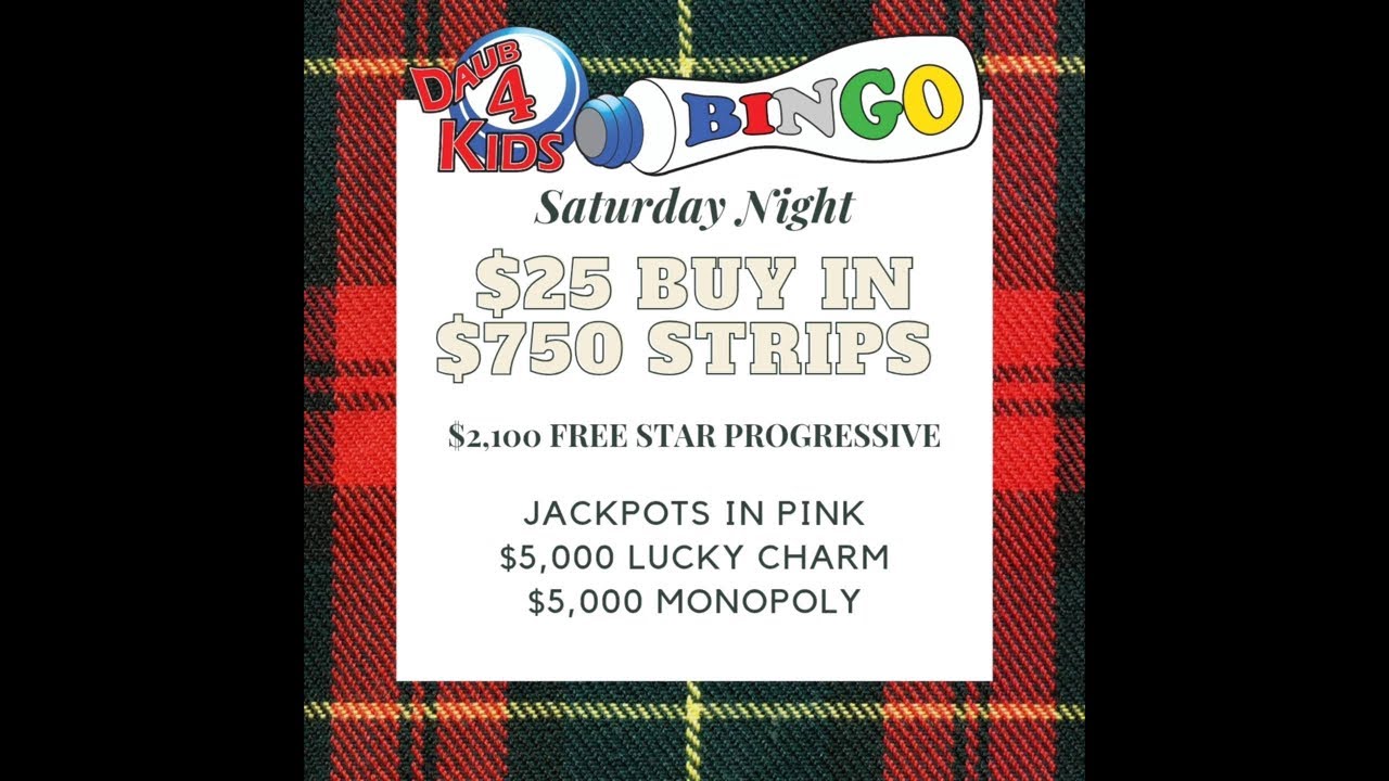 Saturday Bingo @ The All NEW Daub4Kids🥳🤩