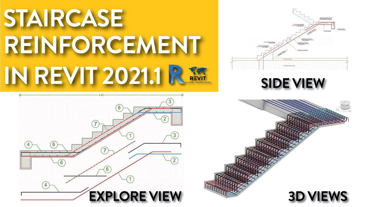 Revit Structure - 3D Rebar Staircase Reinforcement in Revit