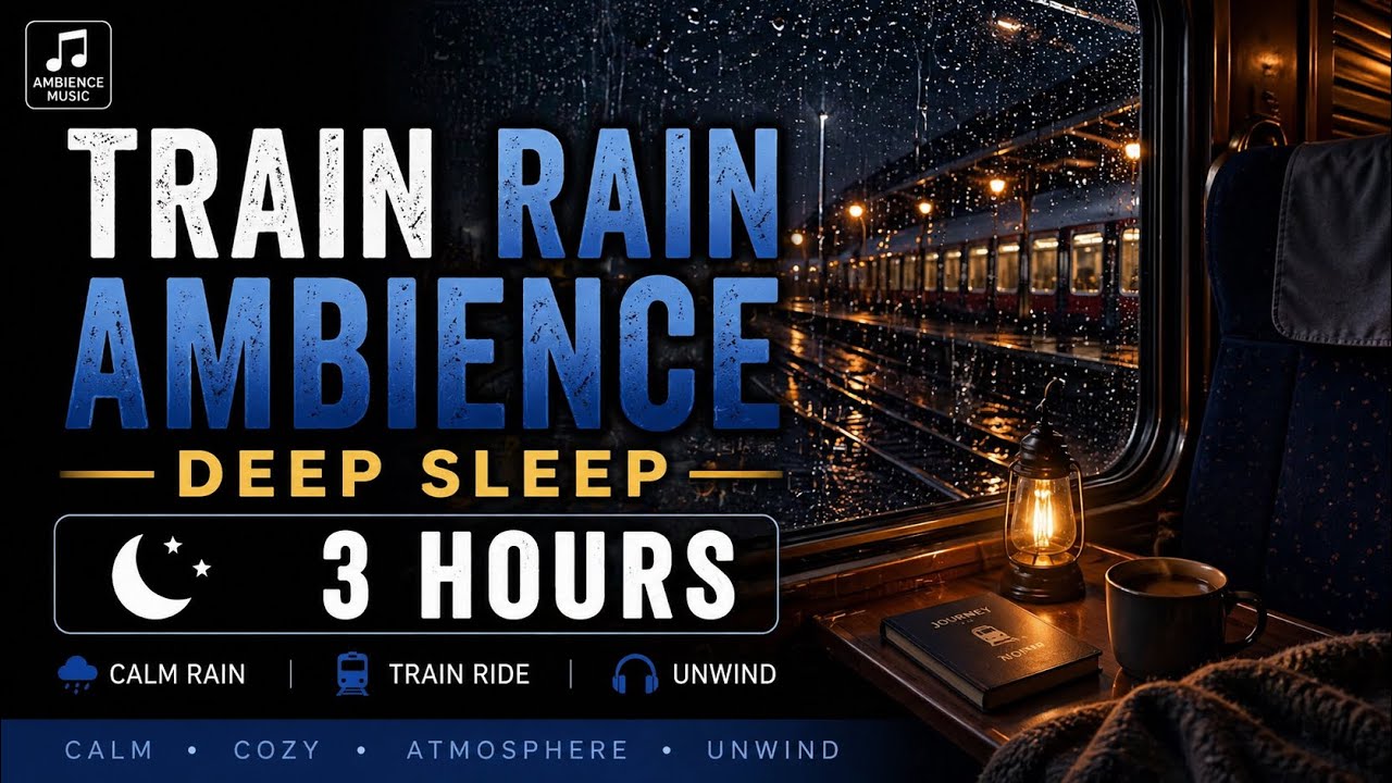 Train Rain Sounds for Deep Sleep (3 Hours)