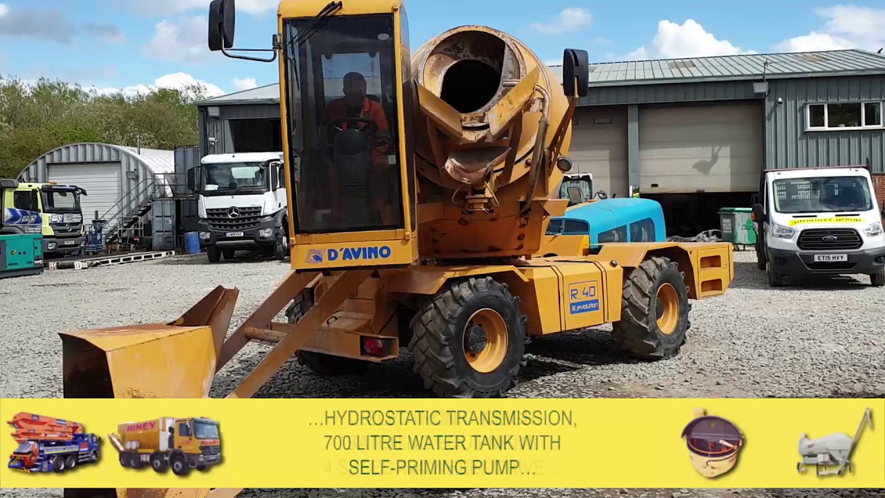 1 off Used D’AVINO model R40 REVOLUTION Rough Terrain Concrete Mixer (2012)