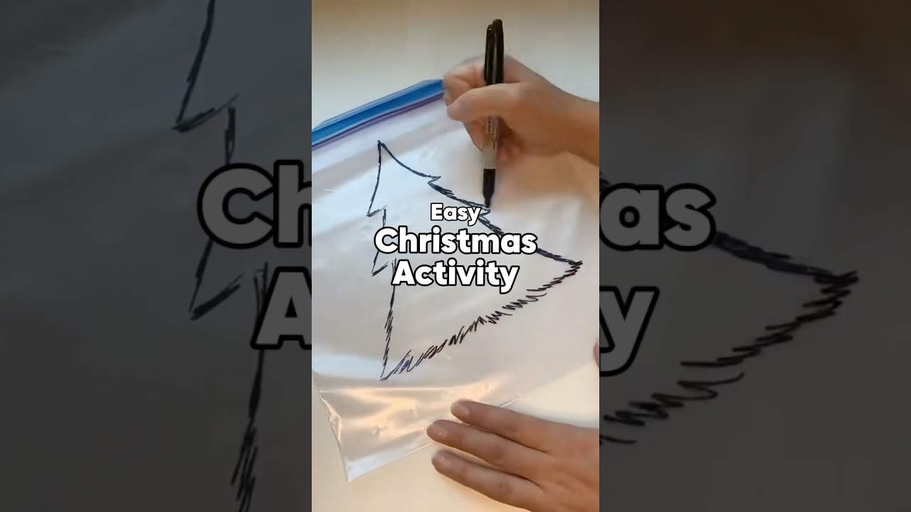 Easy kid&rsquo;s Christmas activity🎄 Christmas themed sensory play idea sensory bag #sensoryplay #sensory