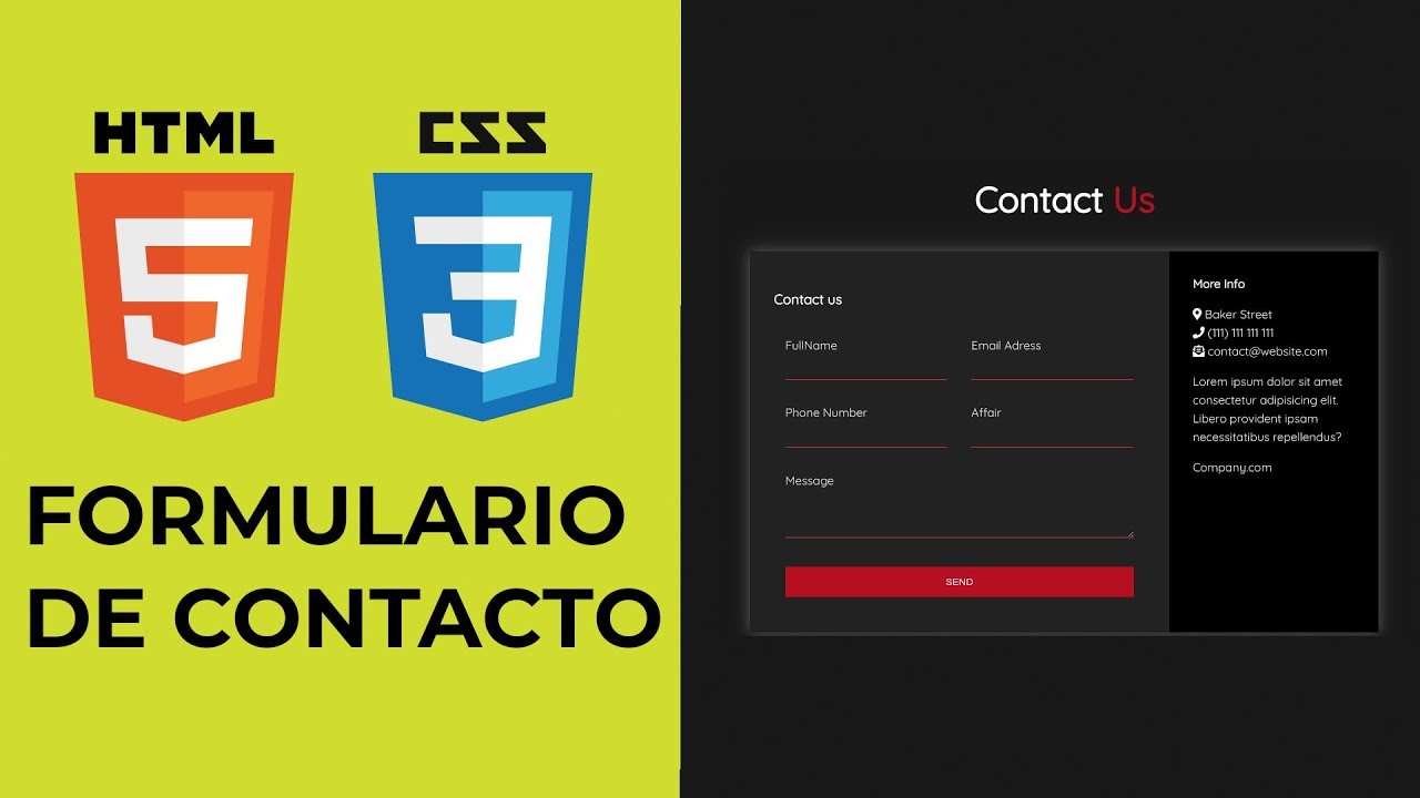 HTML & CSS | Formulario de Contacto Responsive con CSS Grid