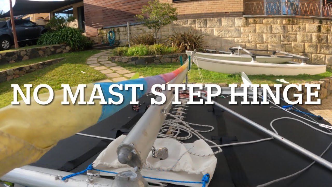 Hobie 14 mast raise no step hinge
