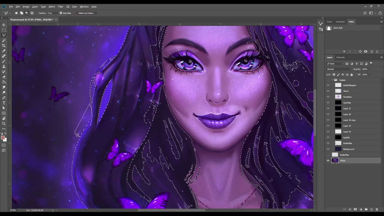 2.5D Portrait Illustration Animation Timelapse