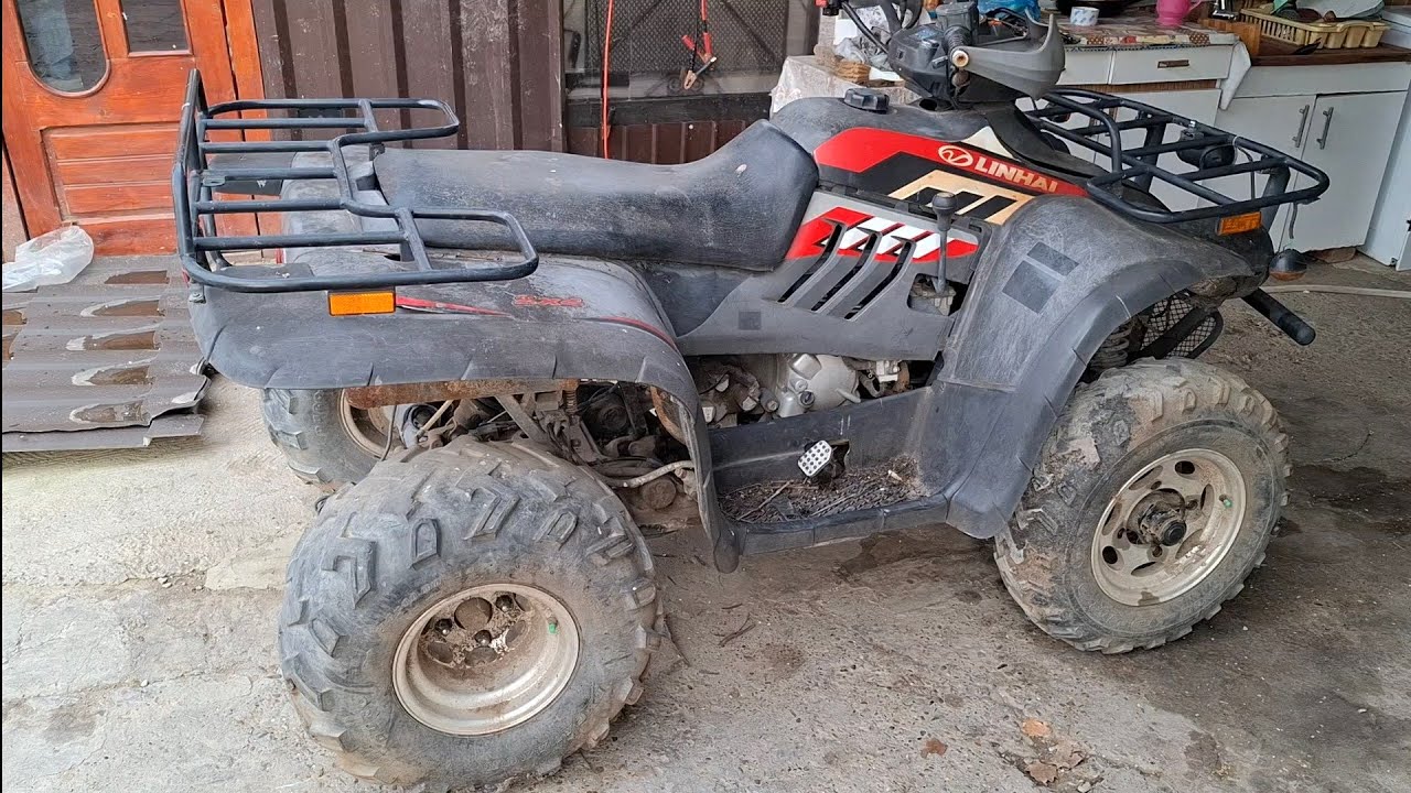 Abandonat,RESTAURARE, SALVARE, ATV LINHAI WORKER, AM cumpărat alt atv