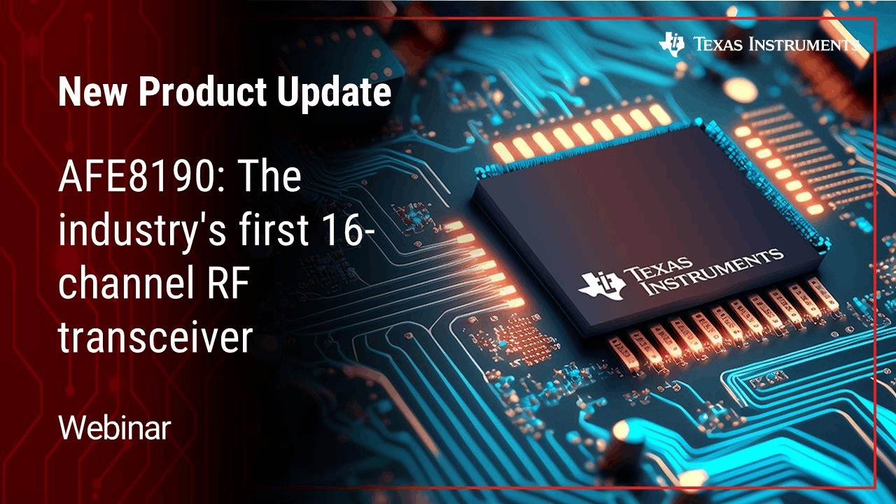 AFE8190 The industry's first 16-channel RF transceiver