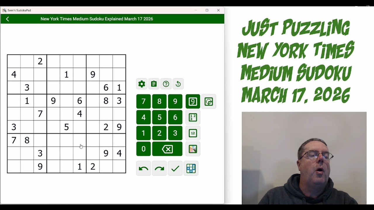New York Times Medium Sudoku March 17 2026