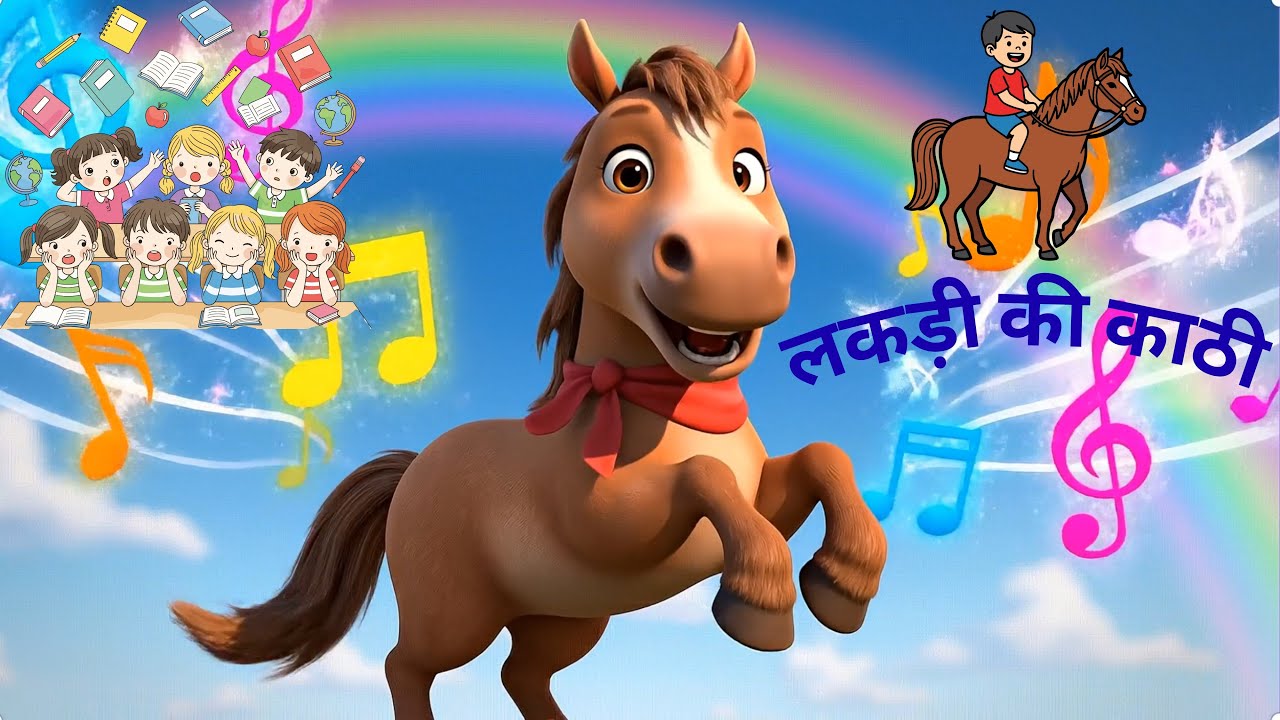 Lakdi Ki Kathi – Hindi Cartoon Rhyme  🐴🎵