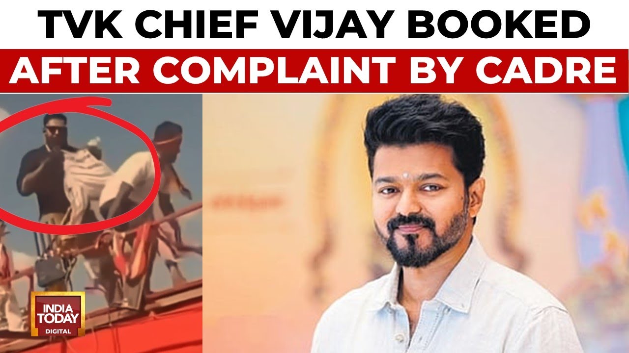 TVK Chief Vijay Booked After Bouncer Throws Cadre Off Ramp at Madurai Rally | India Today