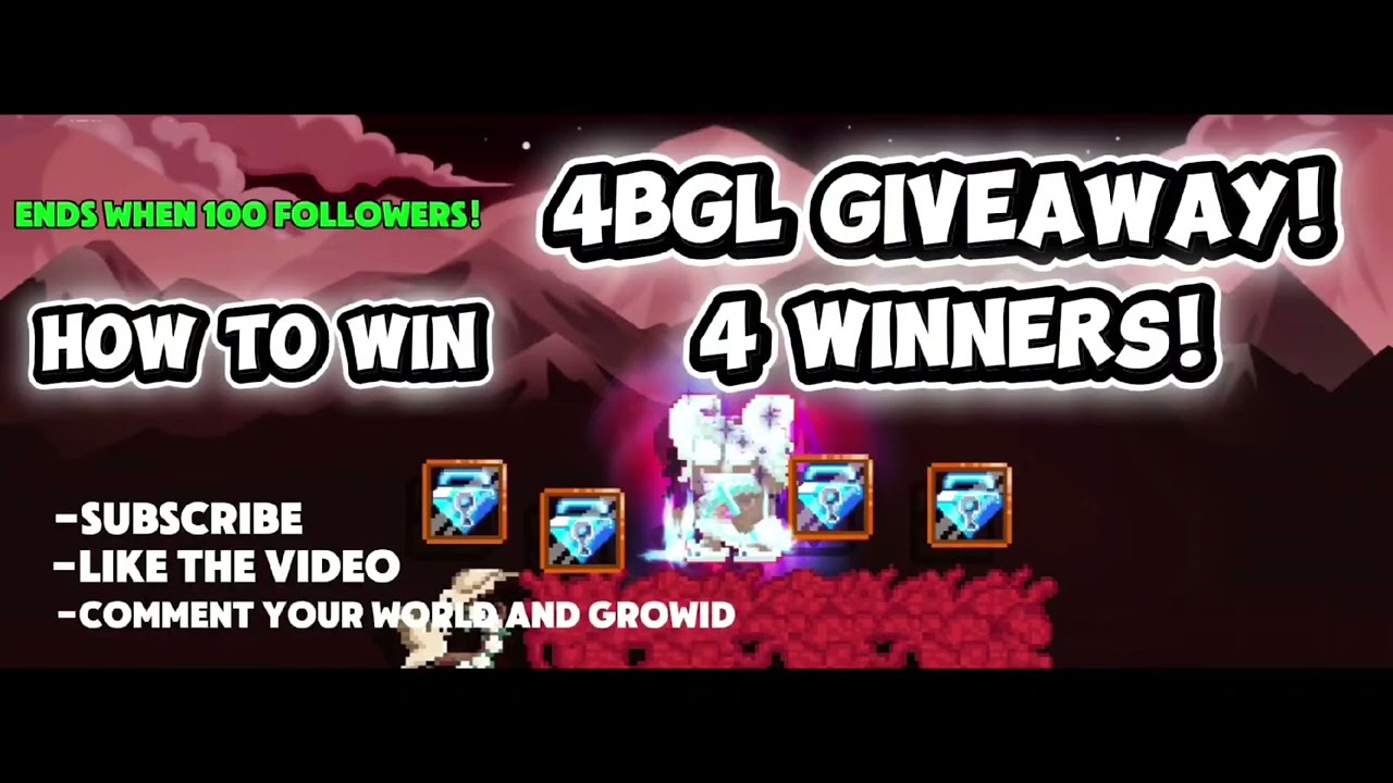 Growtopia giveaway!! (4BGL)