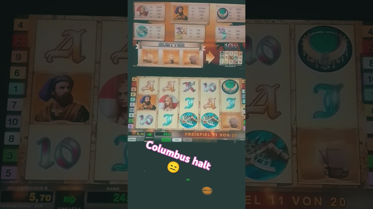 Columbus Freispiele auf 50 Cent, wie erwartet...🫣