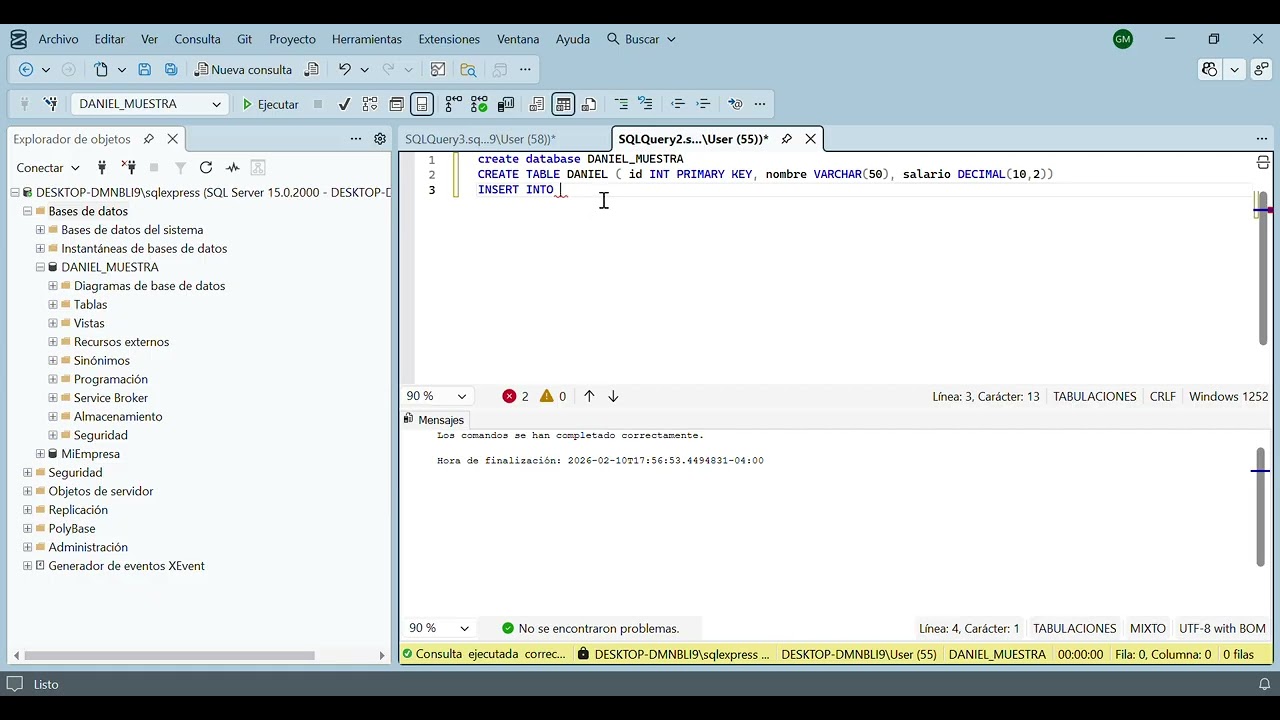 COMO CREAR UNA BASE DE DATOS EN MICROSOF SQL SERVER 2019