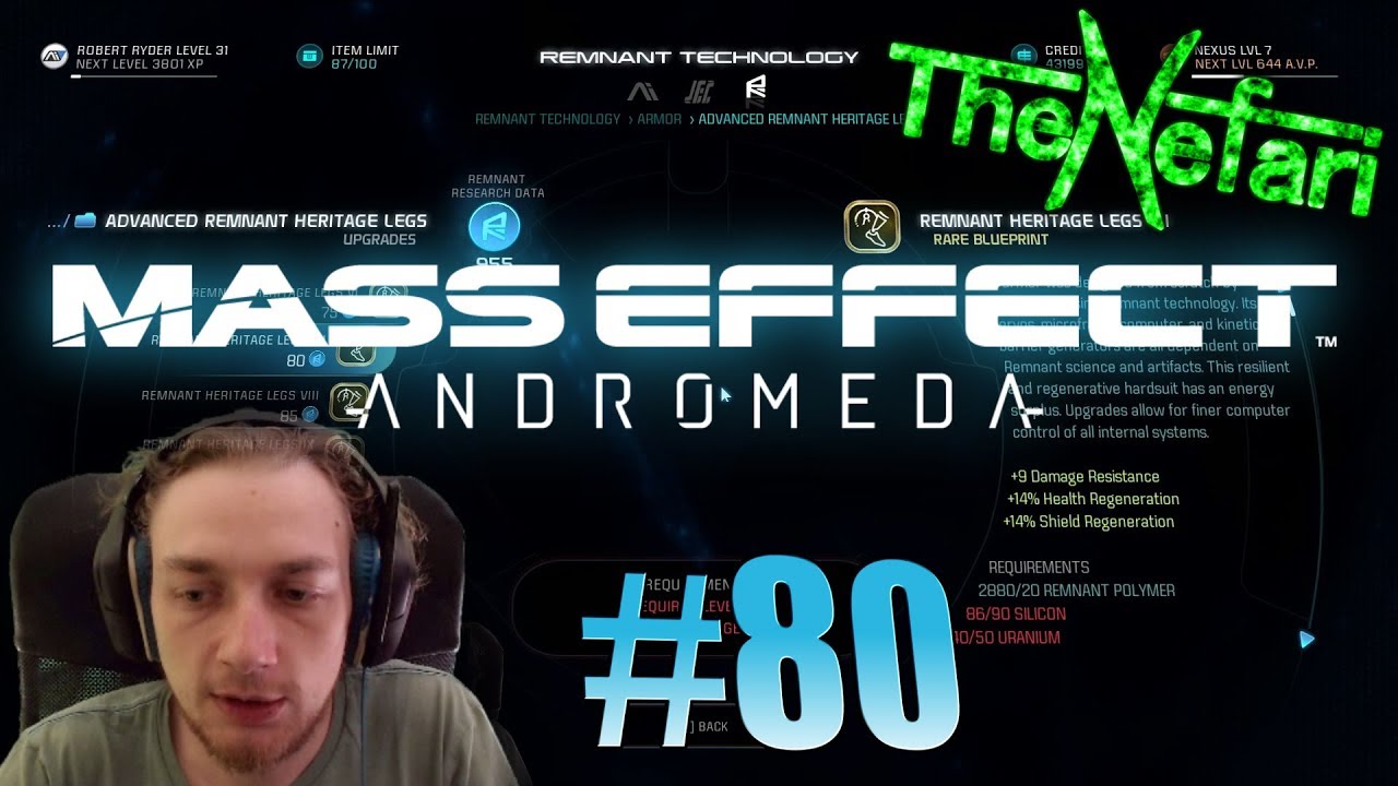Mass Effect Andromeda Let's Play #80 Unlock Advanced Remnant Gear