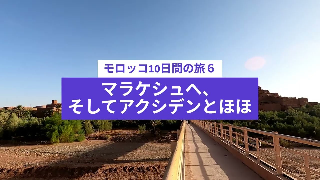 モロッコ10日間の旅６　マラケシュへ、そしてアクシデンとほほ