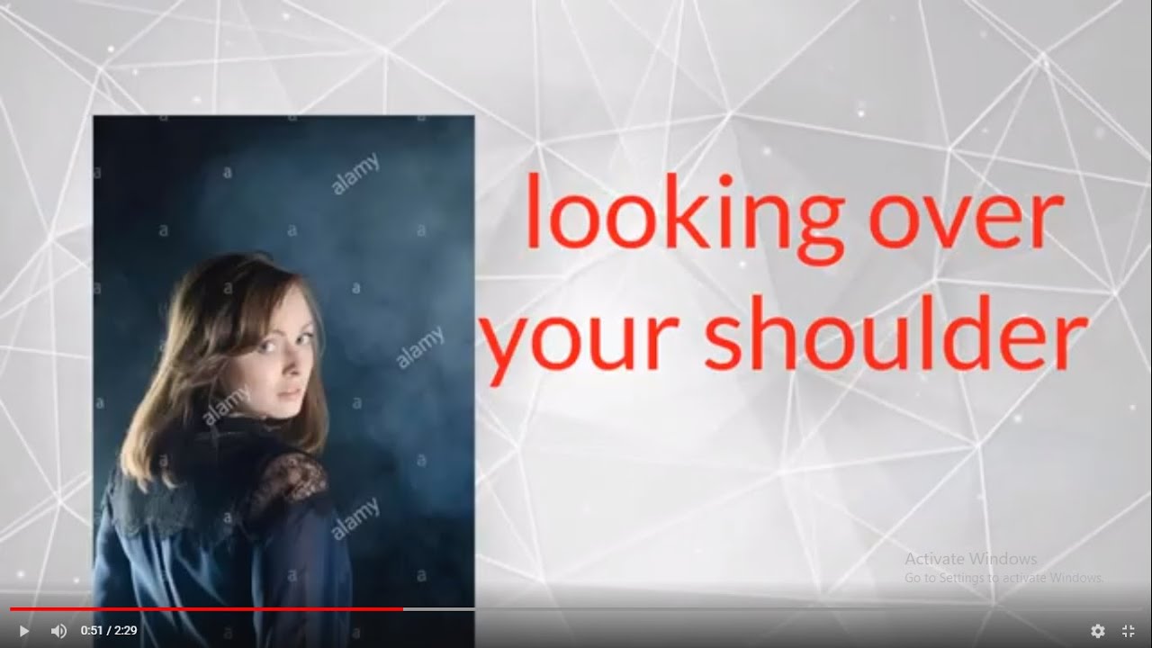 look over your shoulder idiom!