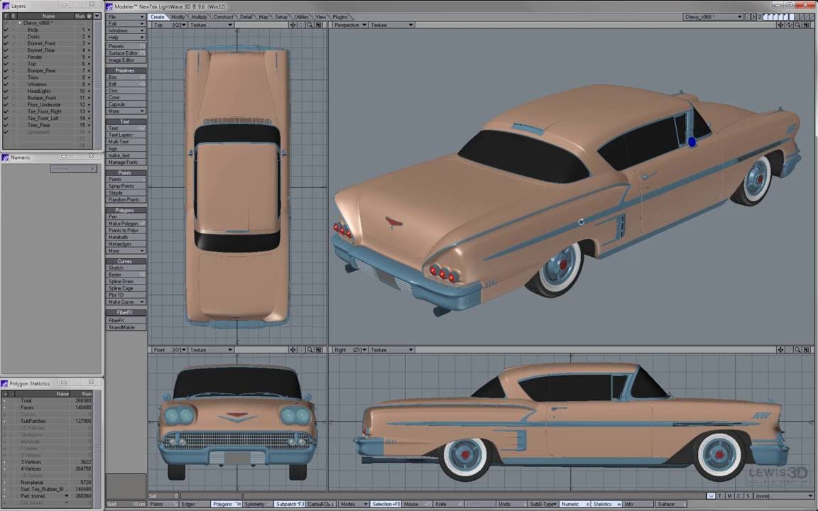 Advanced LightWave Modeling Projects - Chevy Impala