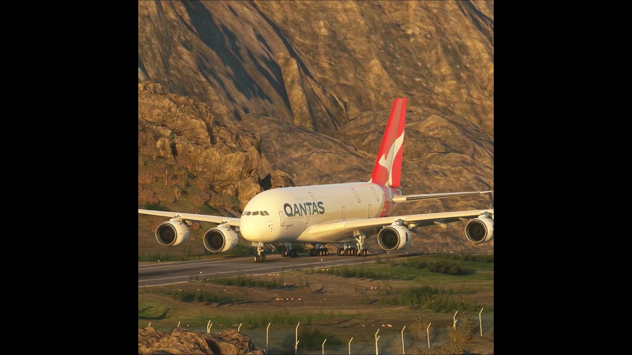 Qantas A380 Emergency Takeoff from Saba Airport