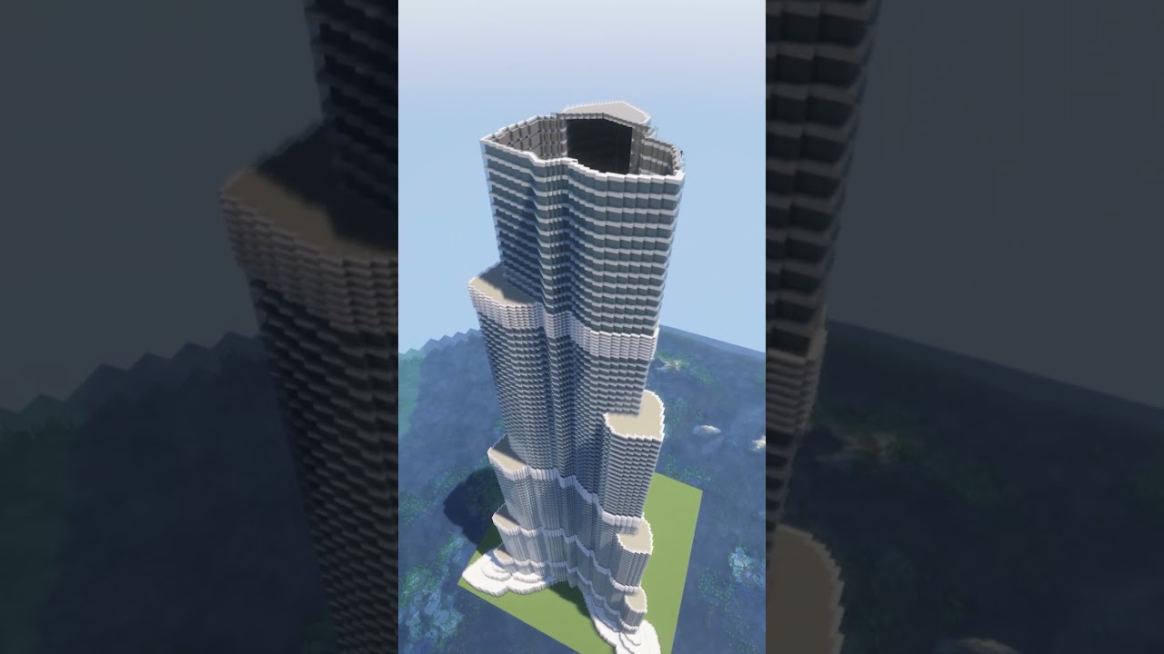 Tallest Building in the world in Minecraft! #minecraft #skyscraper #minecraftbuilding