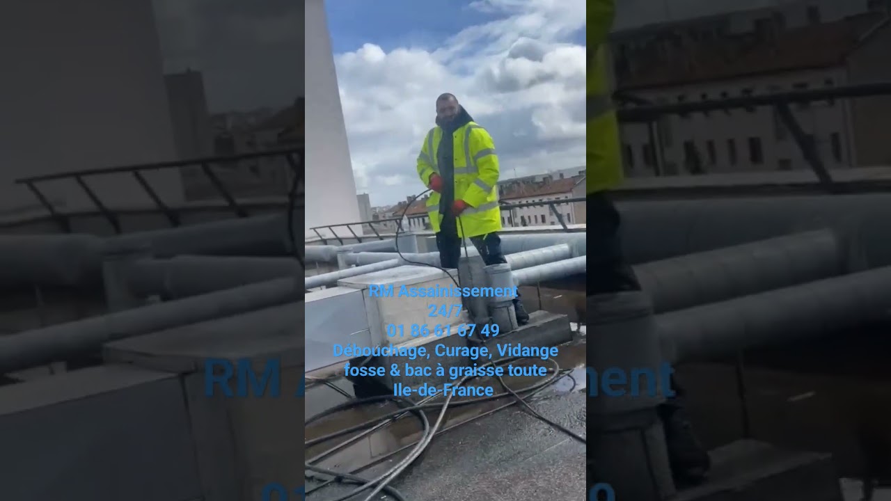 Curage de Canalisation d'immeuble.    #canalisation #debouchage #d&eacute;bouchage