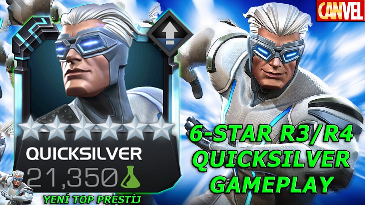 6-STAR R3/R4 QUICKSILVER GAMEPLAY | YENİ TOP PI, M&Uuml;KEMMEL PATLAMA HASARI AMA UZUN ROTASYON - MCOC