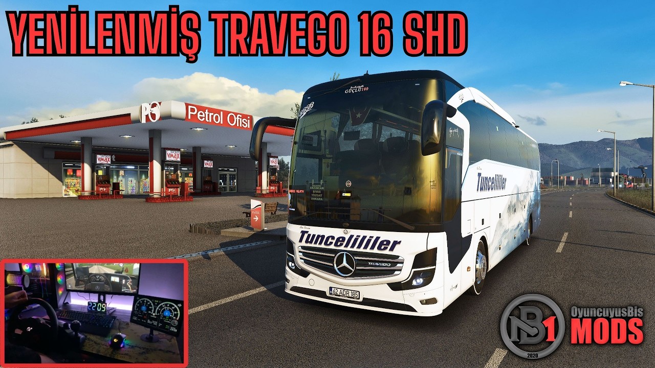 ETS2 1.57 | Erzurum–Kelkit Gerçekçi Otobüs Seferi (OyuncuyusBisMap v1.4.2 | POV + Wheel Cam)