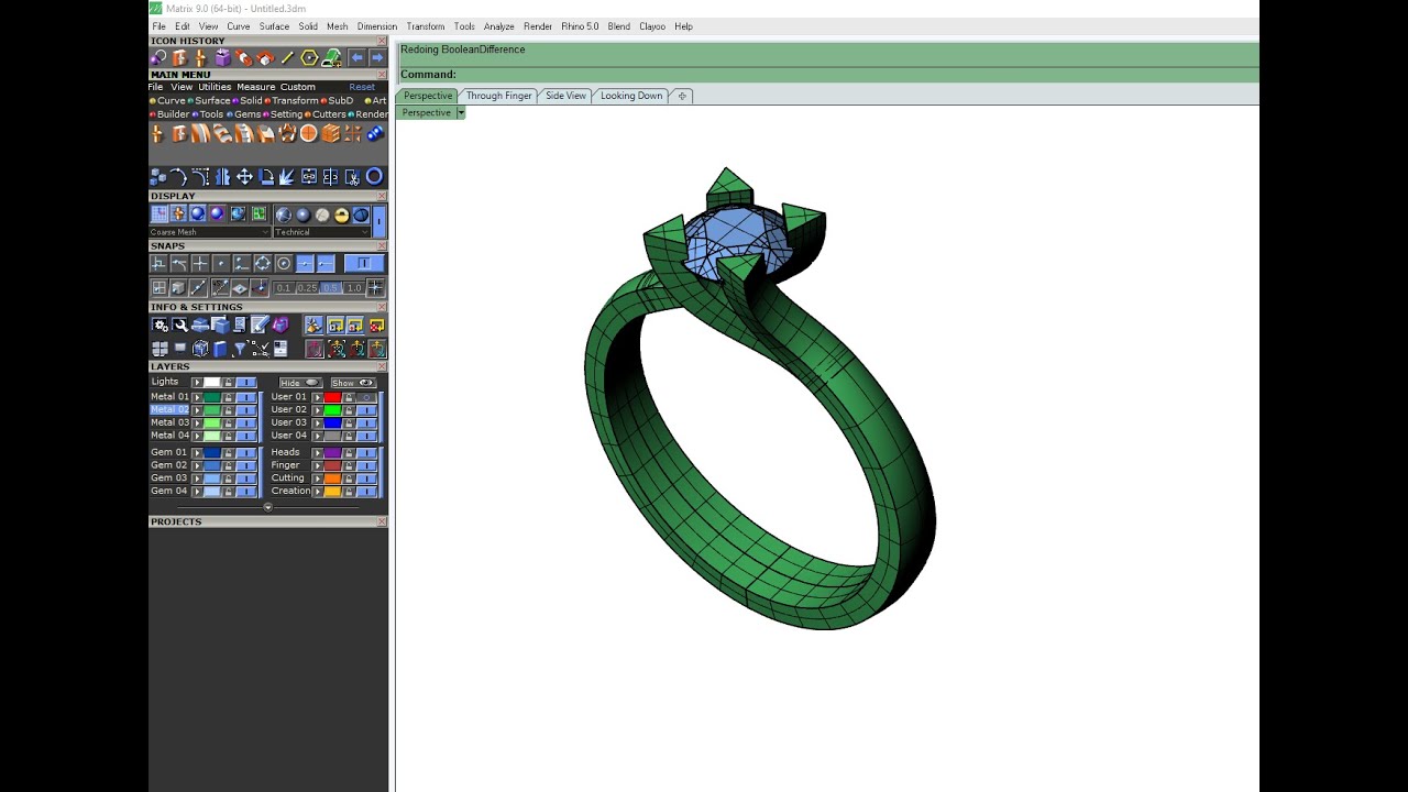 Matrix 9 programıyla tektaş yüzük çizimi nasıl yapılır . All about jewelry manufacturing