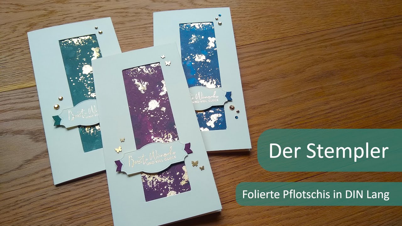 Folierte Pflotschis in DIN Lang | Der Stempler ~ Stampin Up!