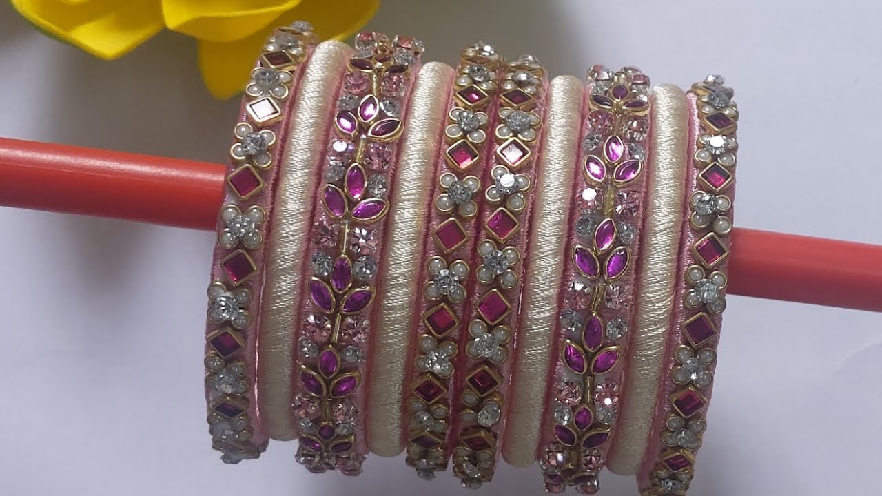 Customized kundan silk thread bangles Full making video ✨✨@Sabi_129