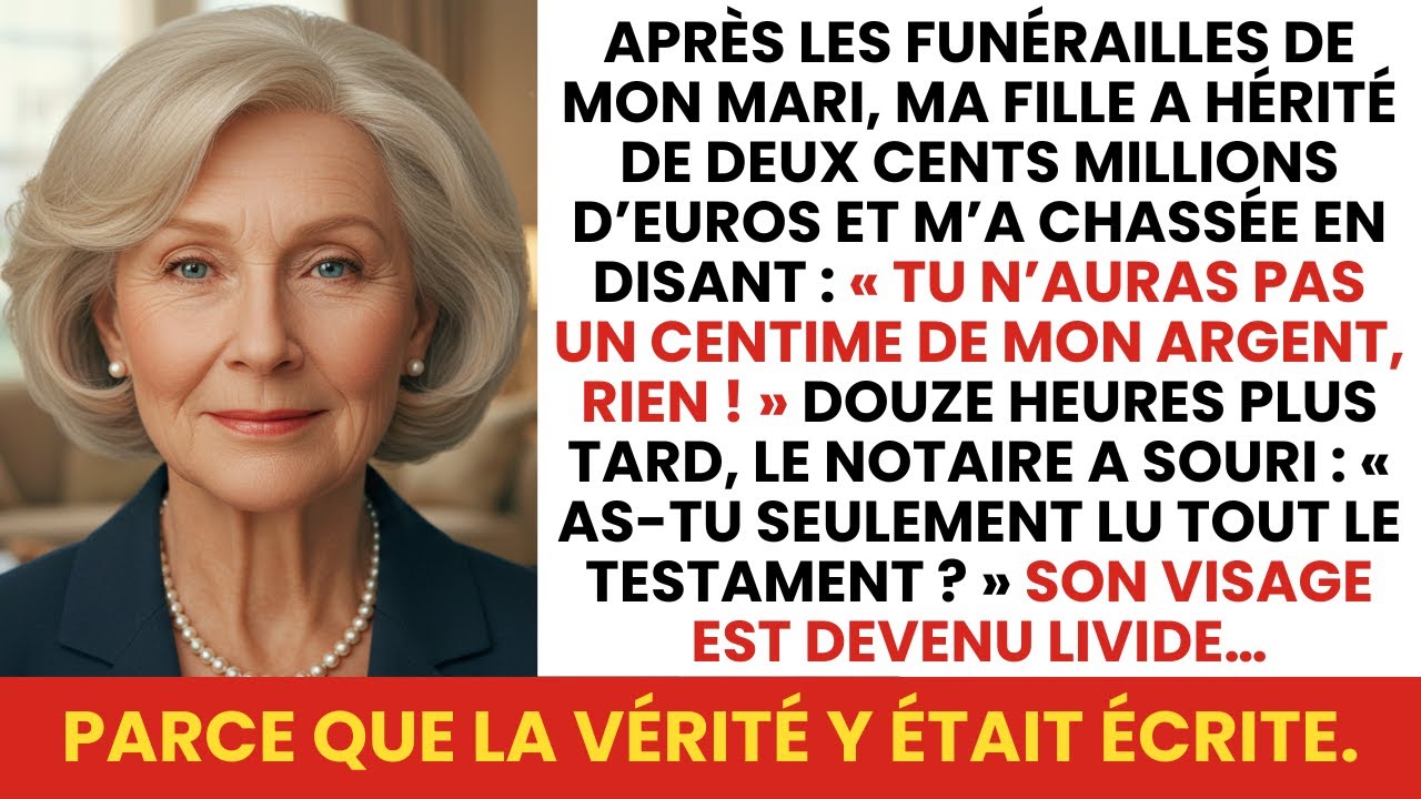 Ma fille a reçu 200 millions et m'a chassée – mais 12 heures plus tard, elle a demandé de l'aide...