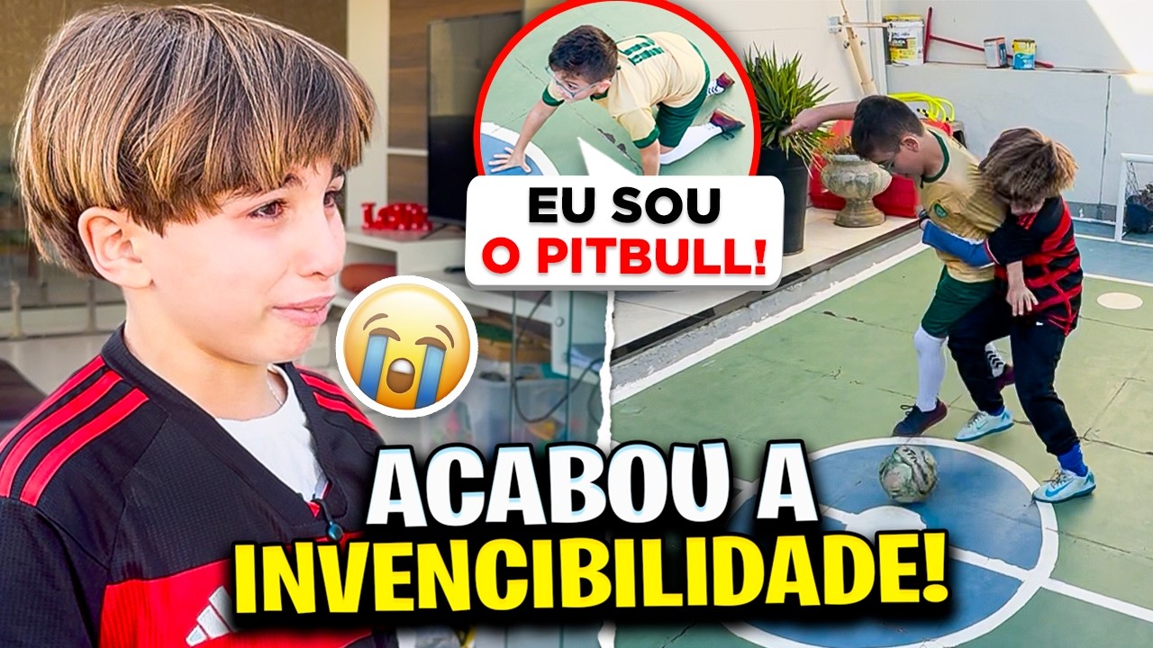 MEU IRMÃOZINHO PERDEU NA QUADRA NO QUINTAL DE CASA PELA 1º VEZ!! *acabou a invencibilidade 🤯