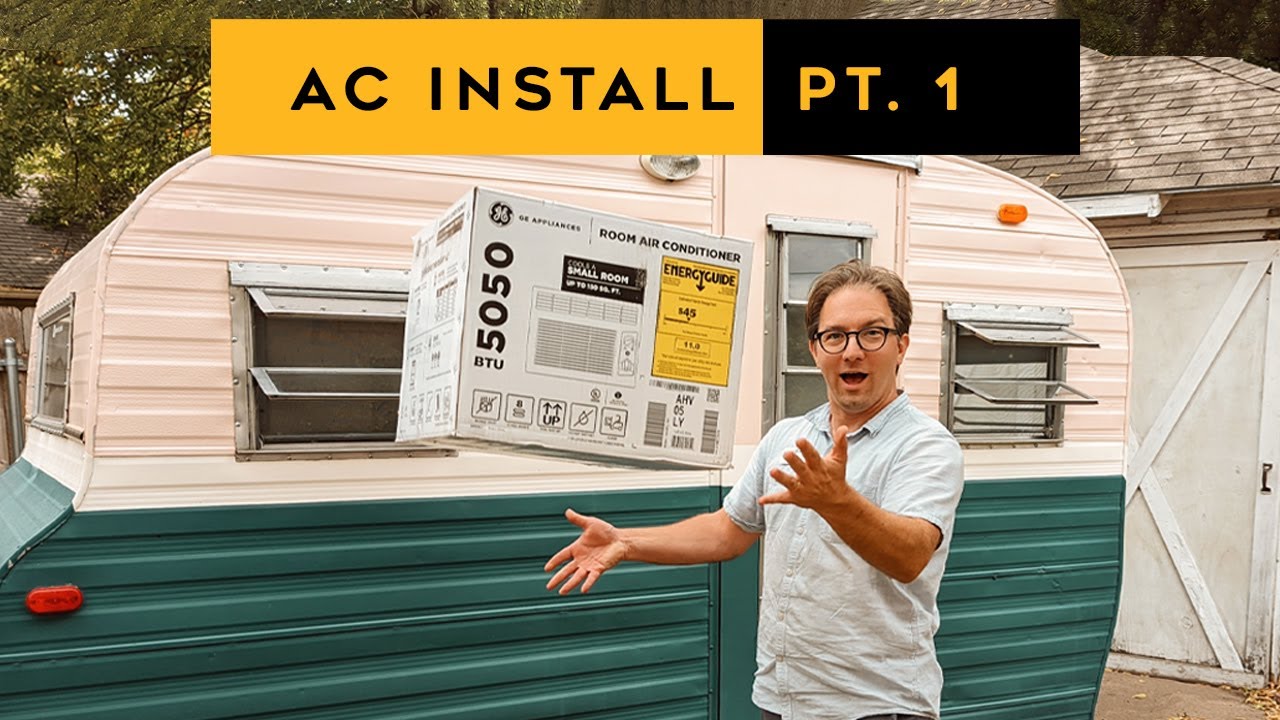 HIDDEN WINDOW UNIT install in my vintage camper Pt. 1
