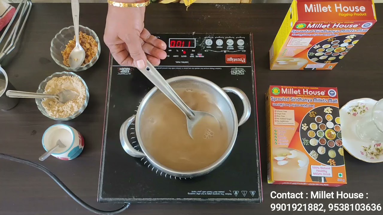 How to prepare Millet House Malt | How to prepare Millet House Malt | Telugu