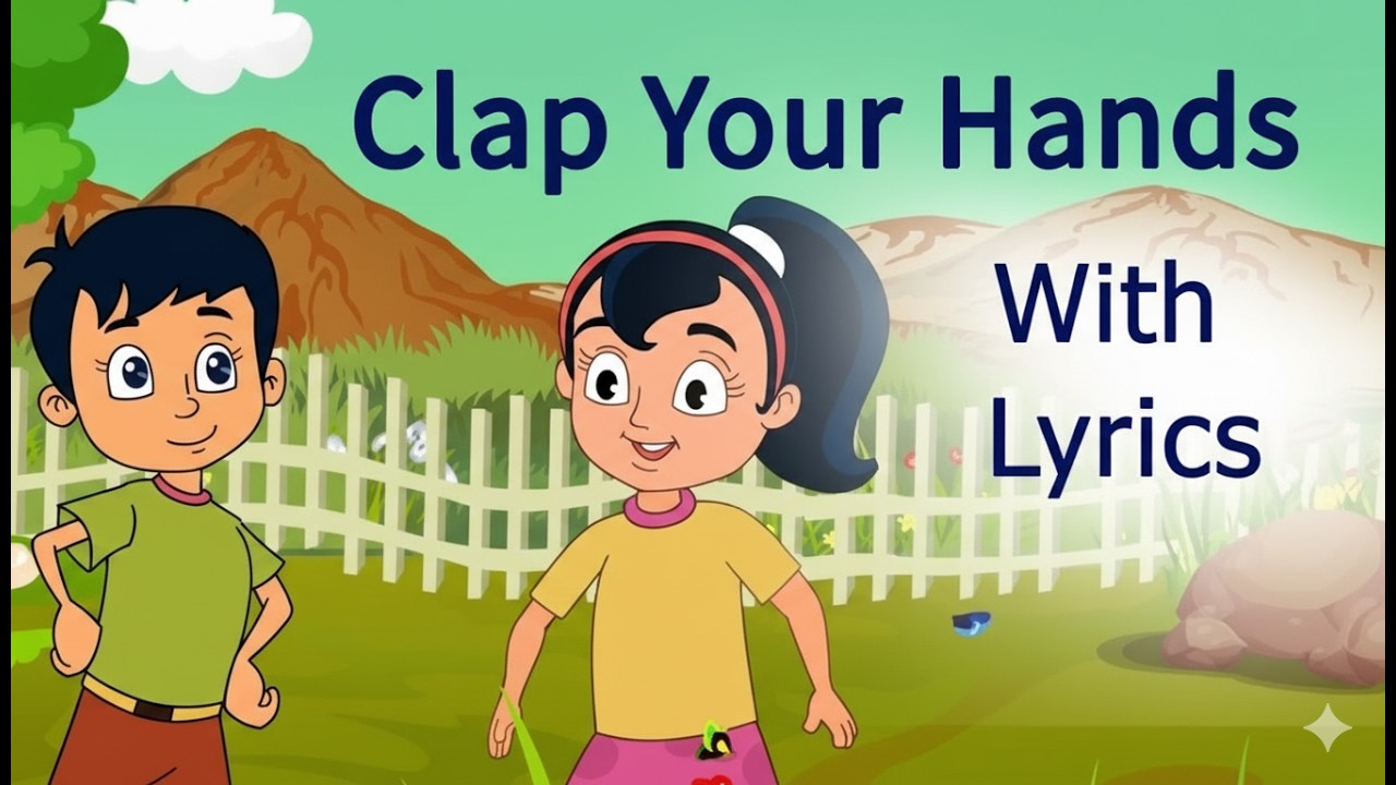 Clap Your Hands with Lyrics 🎵 Fun Nursery Rhymes for Kids