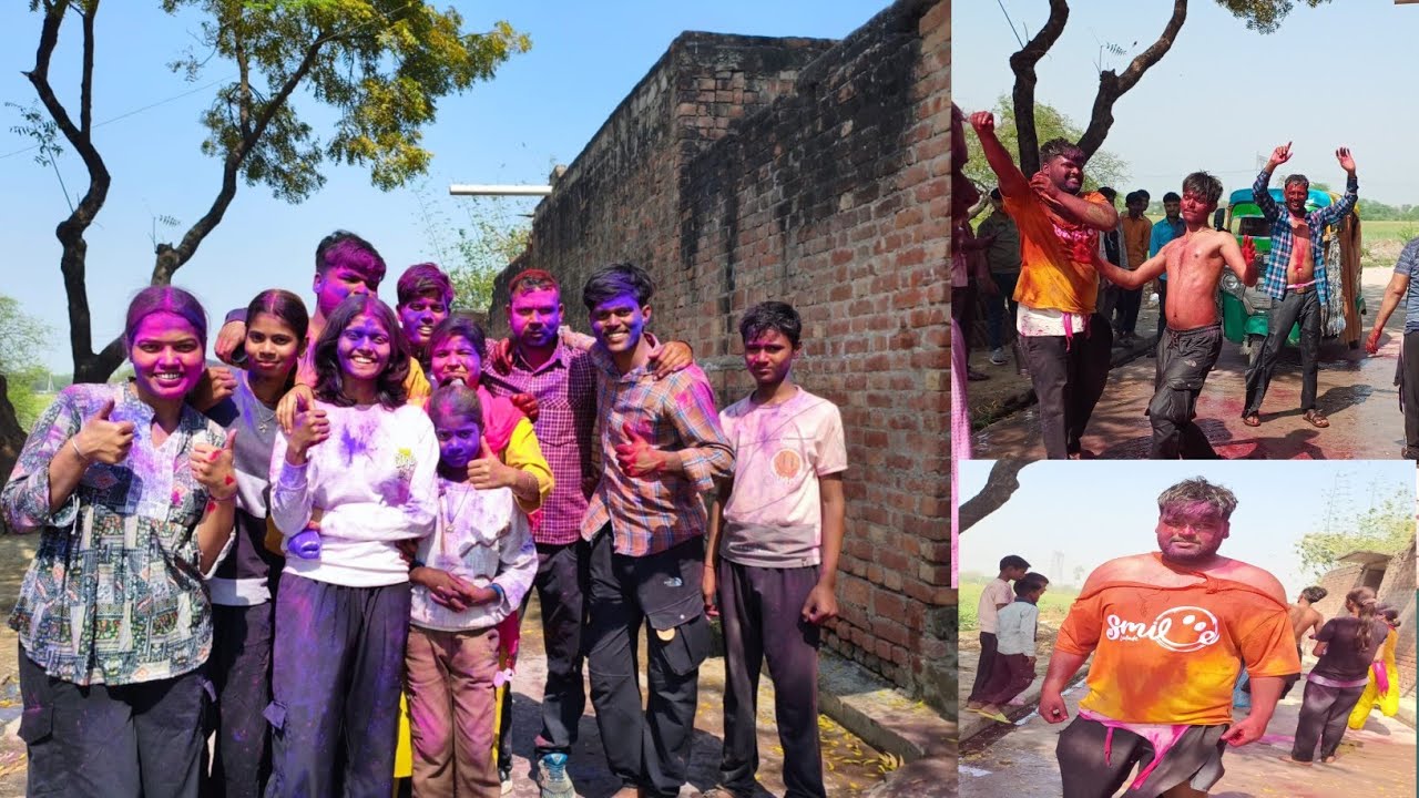 Holi special Is baar Holi manayi apne gaav me 🏡🎨 Pure desi style!#subscribetomychannel 
