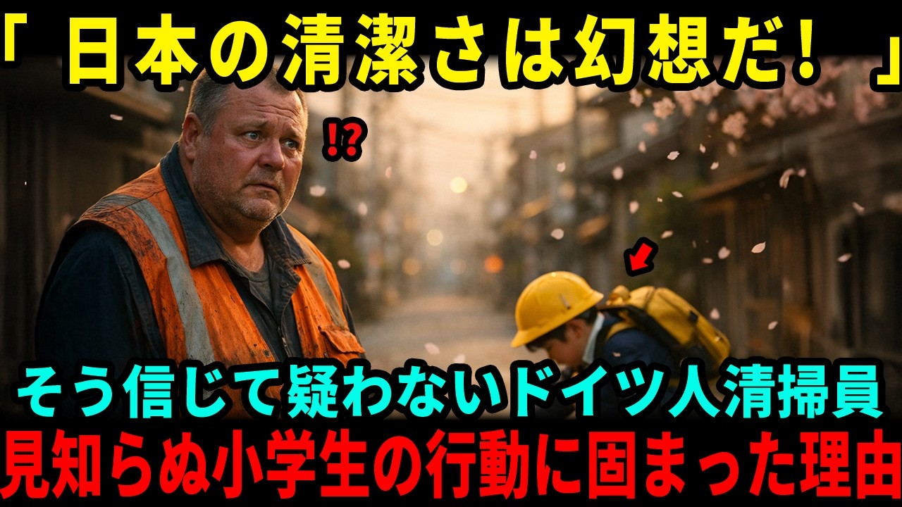 【海外の反応】「日本の清潔さは幻想だ！」世界最高水準のドイツ人清掃員が来日を命じられ、誰も見ていない路地で起きた出来事に29年間の誇りが音を立てて崩れた理由