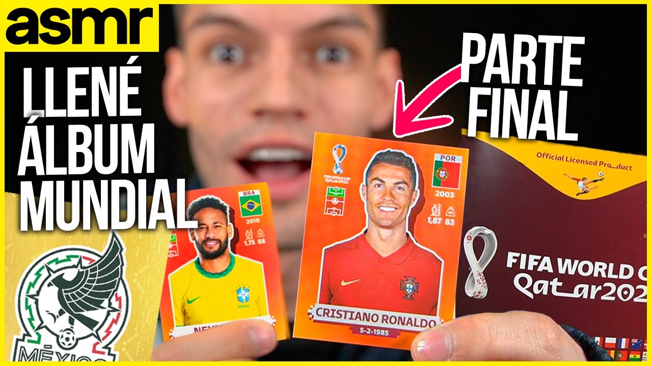 asmr para dormir llenando album mundial qatar 2022 pt 3 asmr español