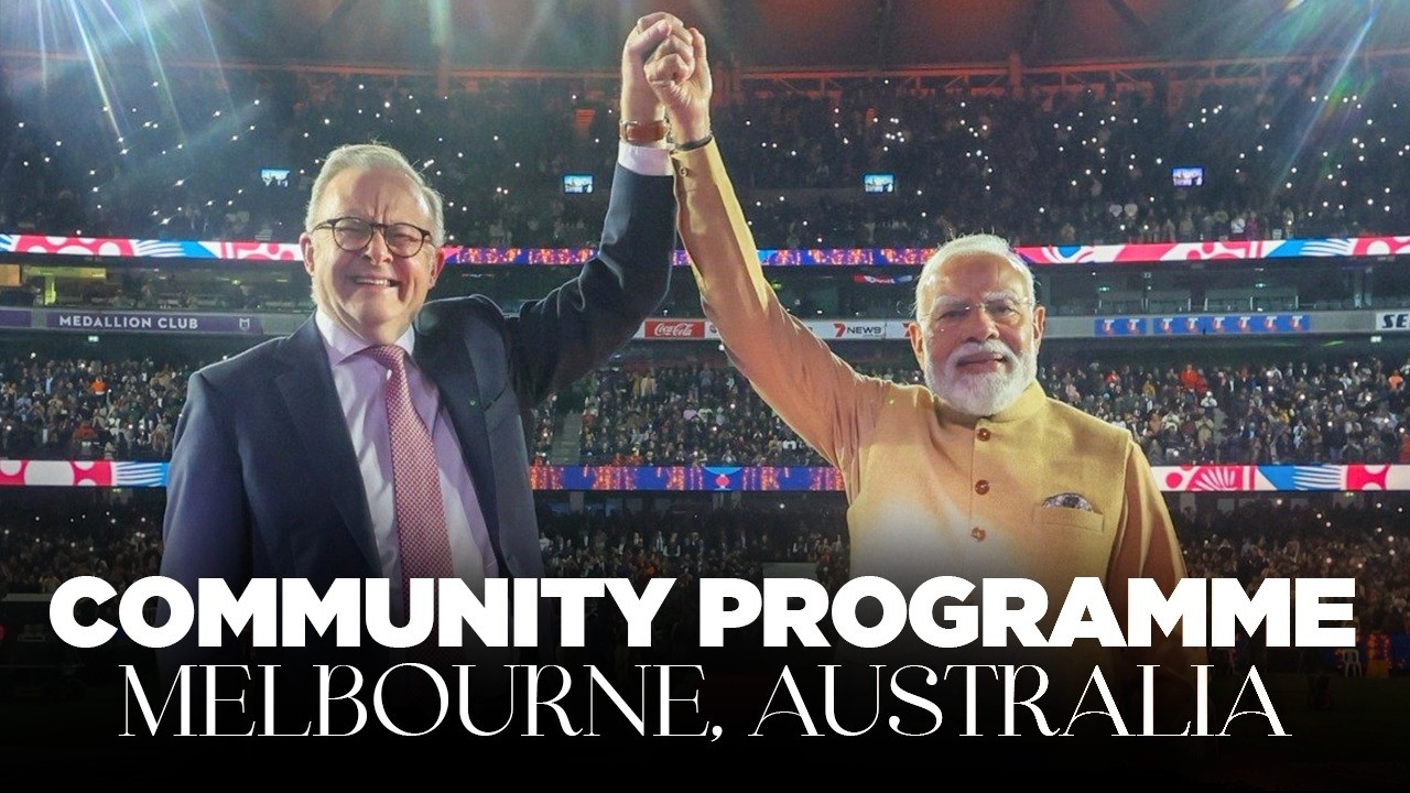 LIVE: PM Modi participates in a community event in Melbourne, Australia