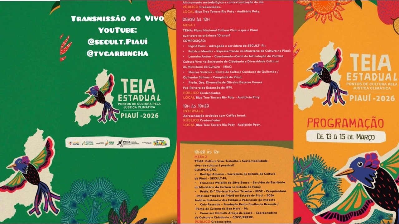 Teia Estadual - Pontos de Cultura pela Justiça Climática - Sábado Manhã