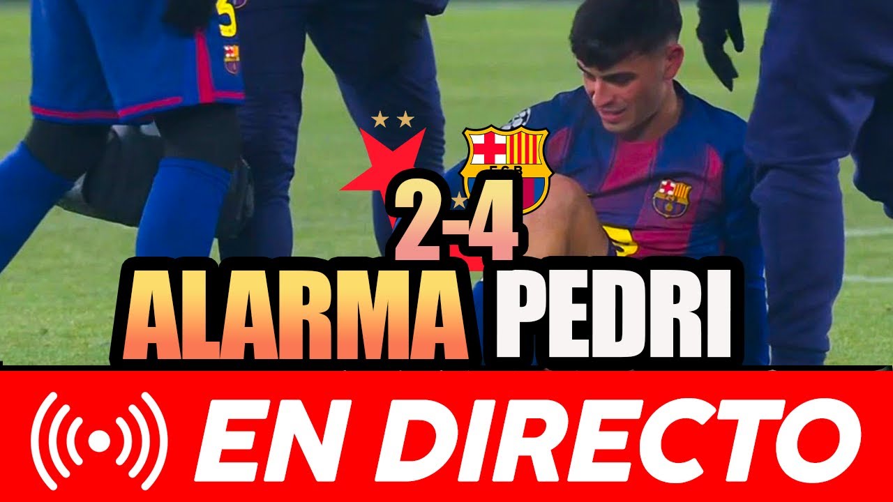 🚨🚨 EL BARÇA GANA (2-4) AL SLAVIA PERO PIERDE A PEDRI POR LESIÓN