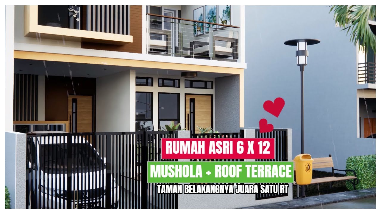 Jatuh cinta Berjuta rasanya - Desain rumah 6x12 yang bisa bikin susah tidur deh