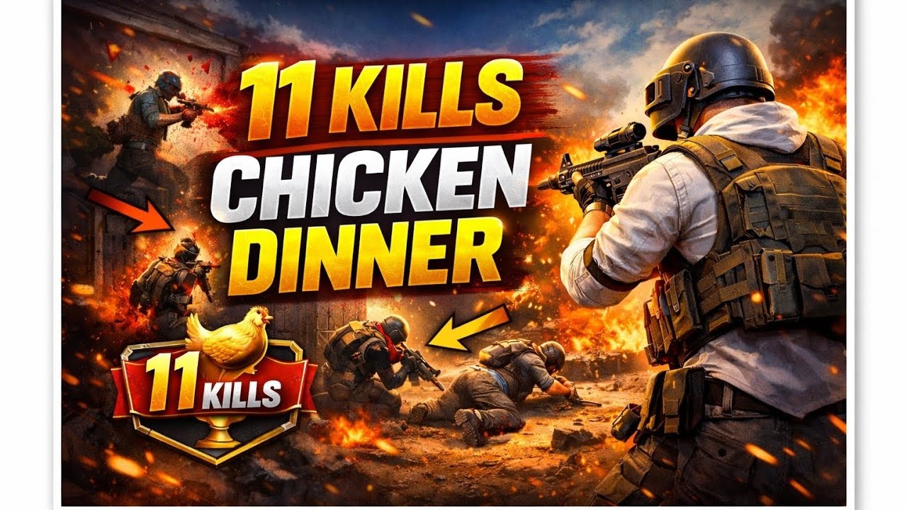 🔥 11 KILLS CHICKEN DINNER in BGMI 🔥