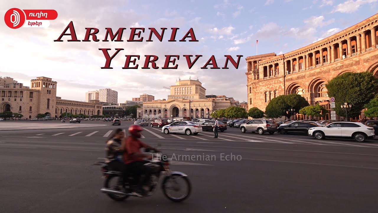 4k Երևանի կենտրոնական փողոցները Прогулка по Еревану-Северный проспект и площадь Республикиր