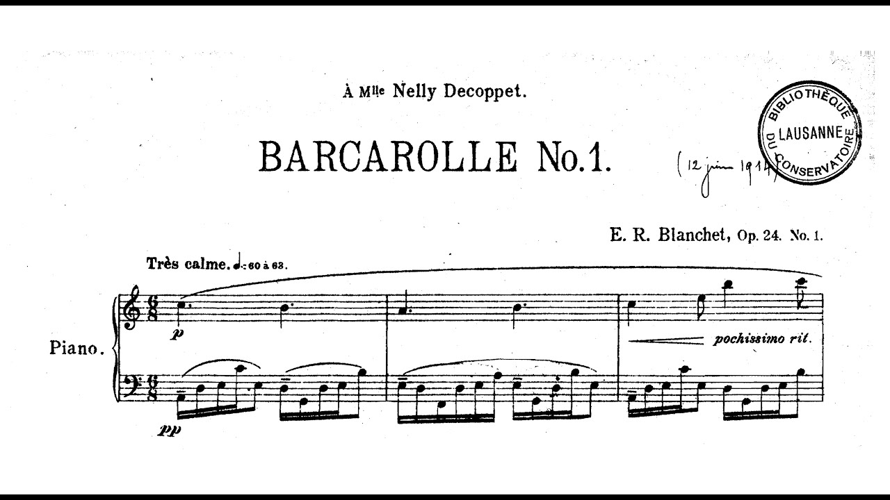 Émile-Robert Blanchet: Barcarolle, Op.24/1