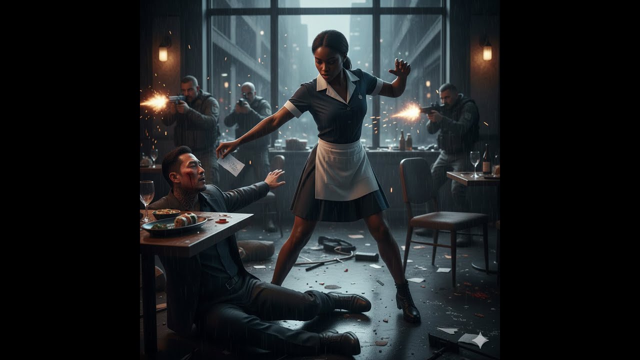 Korean mafia boss was ambushed in a restaurant, Black waitress's next move changed everything.