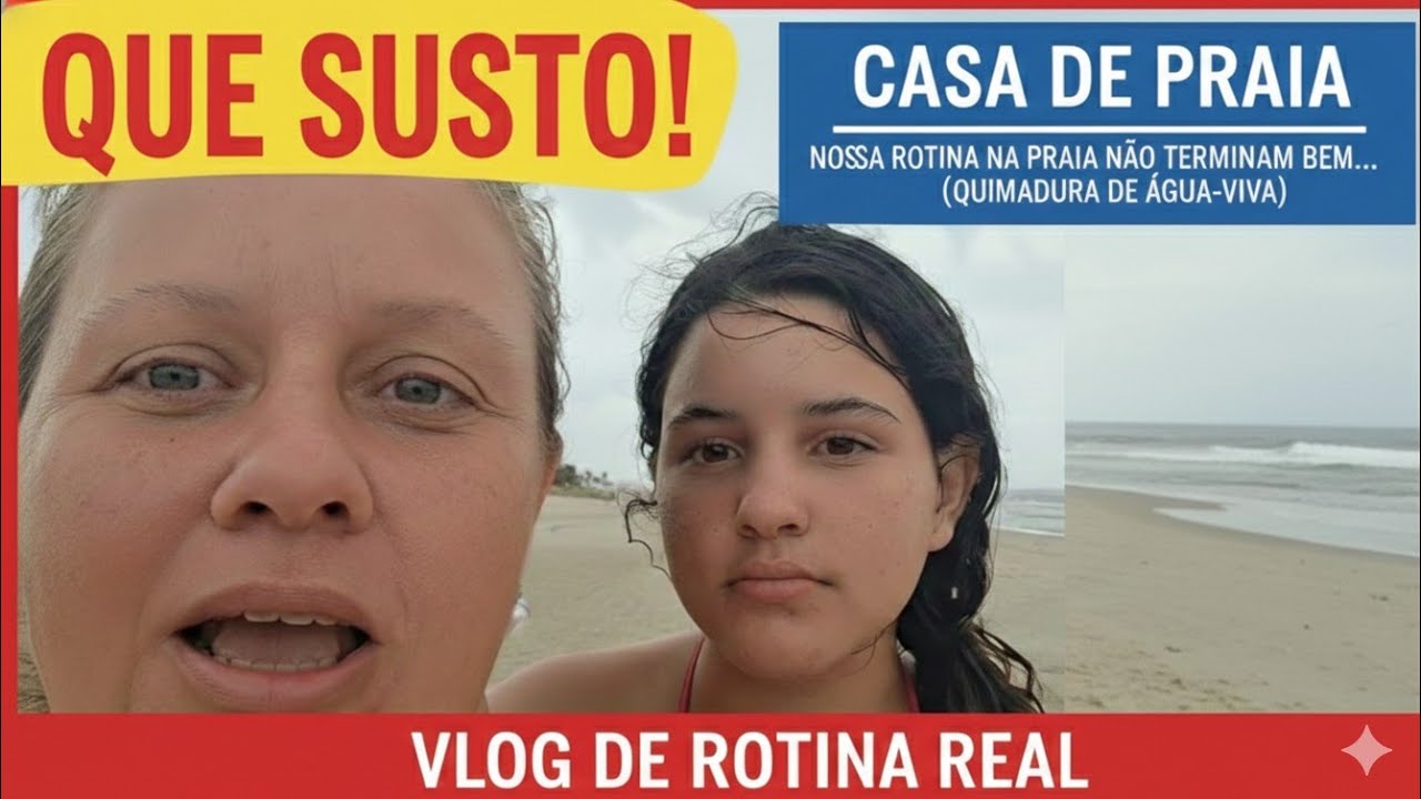 NOSSA ROTINA NA PRAIA NÃO TERMINOU NADA BEM... 🌊⚠️