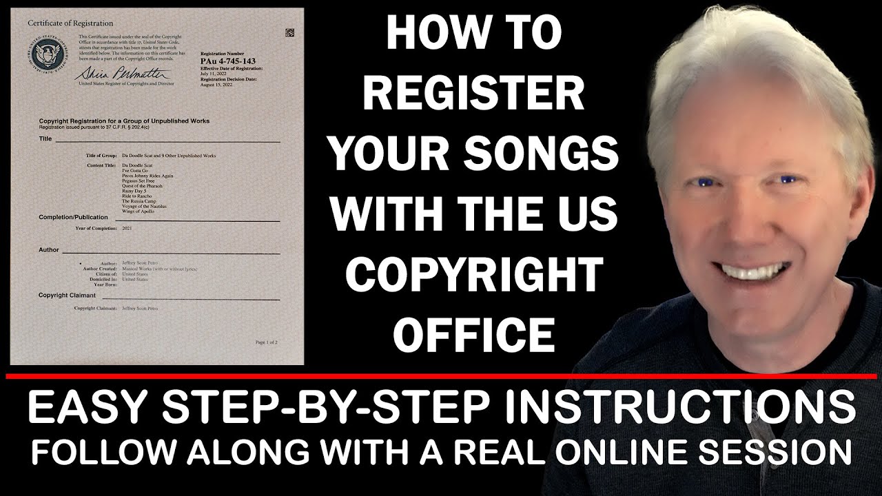 REGISTER SONGS ONLINE WITH THE US COPYRIGHT OFFICE